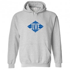 Jive Records Classic Unisex Kids and Adults Pullover Hoodie for Music Lovers